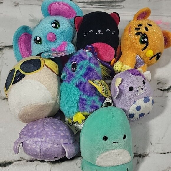Unbranded Other - Mini Plush Stuffed Animal Lot of 8 Squishville Hatchimals
